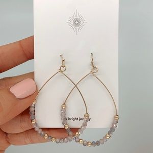 Beautiful teardrop amethyst dangle earrings